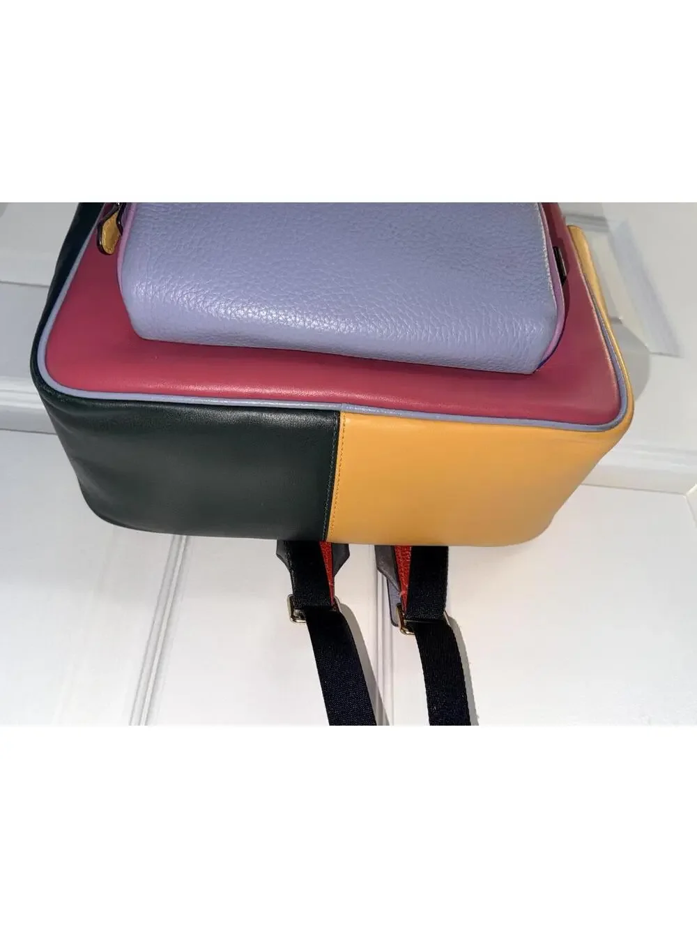 Coach Court Backpack In Colorblock IM/Watermelon Multi - Picture 5 of 9